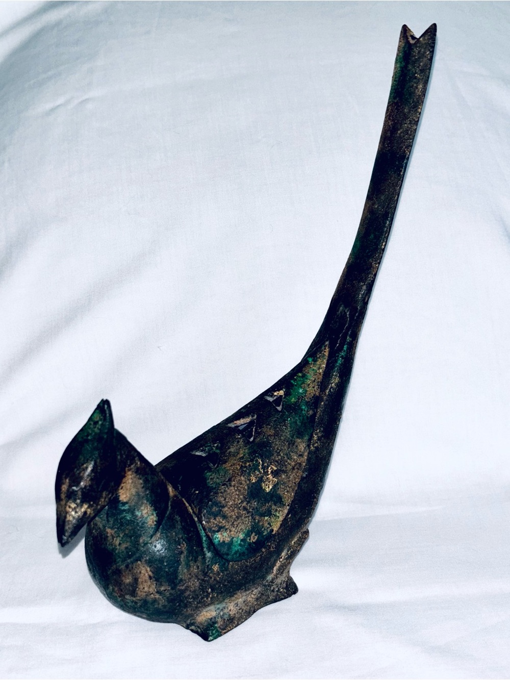 Vintage Japanese Cast Iron Koro Bird Incense Burner Censor Japan Pheasant